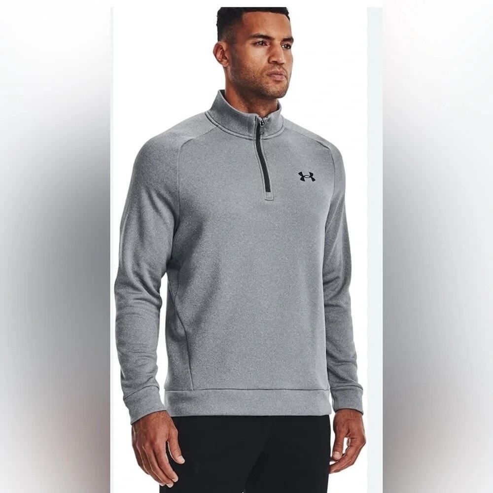 Under Armour Loose Cold Gear 1/4 Zip Pullover‎ Men's XL Gray Storm 1 Athletic